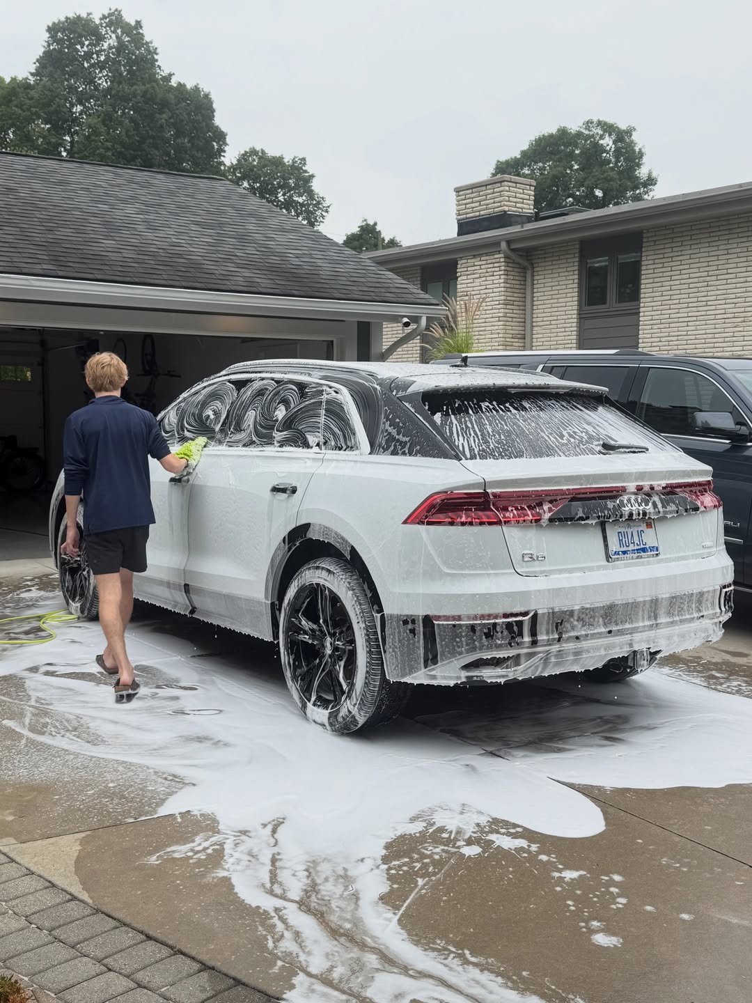 Mobile detailing at a customer's home